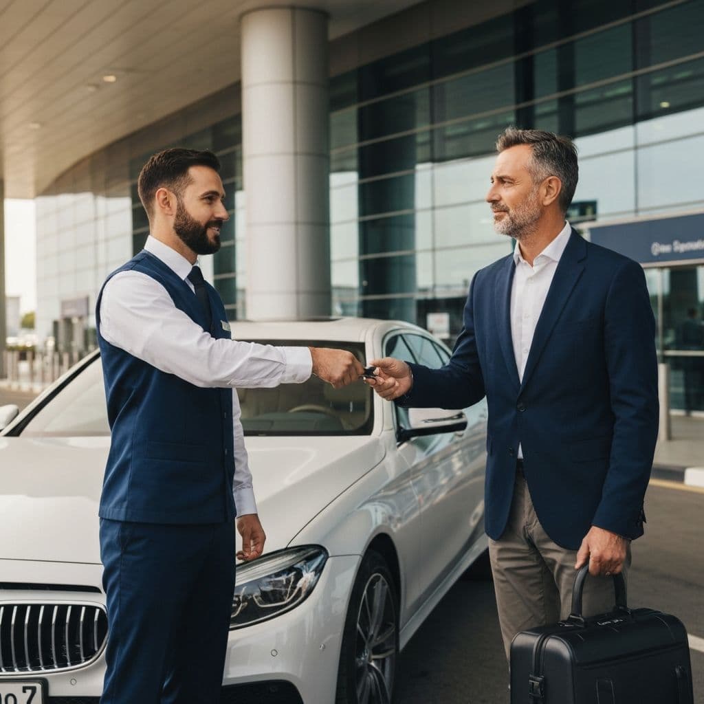 Valet-Parken: Fahrzeugübergabe direkt am Terminal des Leipzig/Halle Airport